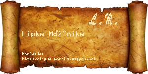 Lipka Mónika névjegykártya
